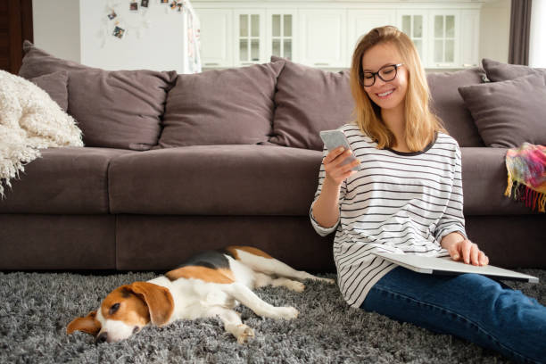 istock Millenial girl at home 1137542053