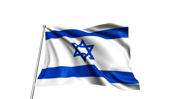 istock flag of Israel with fabric structure in the wind 1137544359