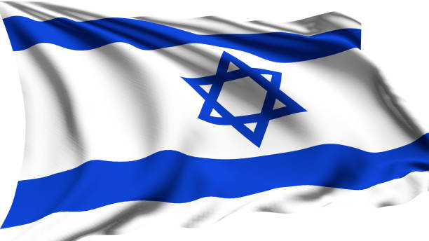 istock flag of Israel with fabric structure in the wind 1137544360