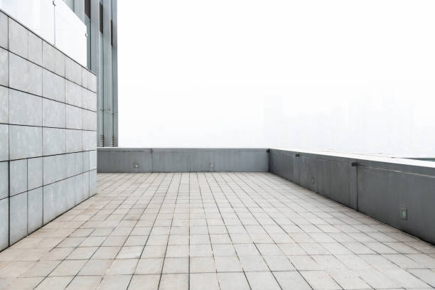 istock Pedestrian walkway outside the office building 1137546558