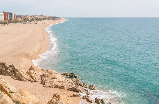 General view of the beach town of Calella in Barcelona (Spain)