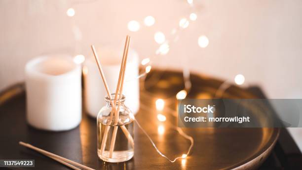 Home Fragrance In Sticks Stock Photo - Download Image Now - Perfume, Scented, Domestic Room