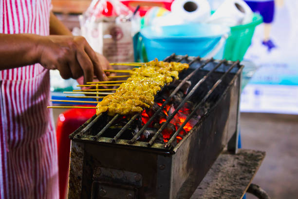 istock Satay Pork Grilled on the stove 1137549969