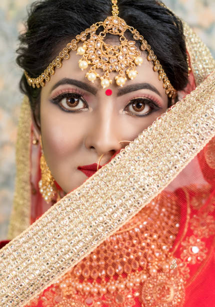 istock Indian Bride in gold jewelry 1137555065