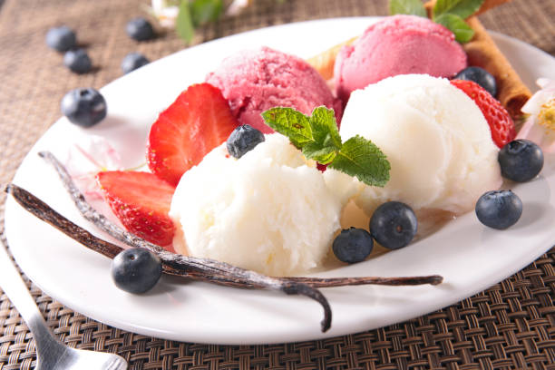 istock ice cream with berry fruit 1137559445