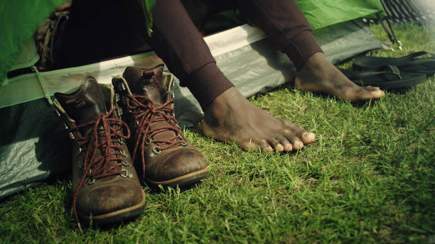 Feet on camping