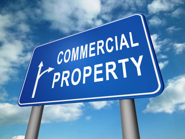 gewerbeimmobilien vertretung immobilienleasing oder realimmobilieninvestition-3d- - commercial property stock-fotos und bilder