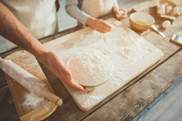 istock Male hands keeping bakery ingredient 1137564083