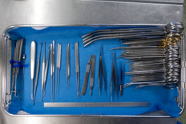 istock unsorted surgical instruments after cleaning in the washing machine 1137565527