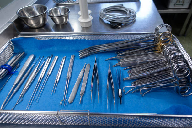 istock unsorted surgical instruments after cleaning in the washing machine 1137565529