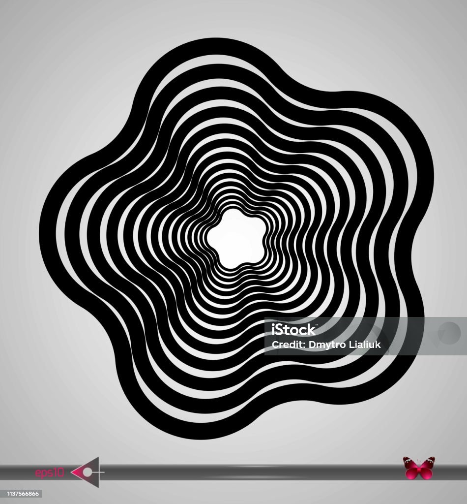 Vector Abstract Rotation Detail Pattern Symmetric Round Pattern For ...