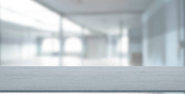 istock Empty stone table with blurred soft light factory business background. product display template. Business presentation. Mock up template for display. 1137568426
