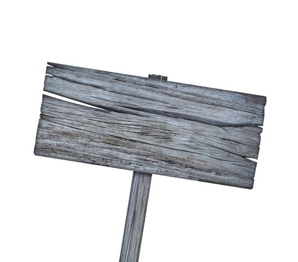 istock wooden sign on white background with clipping path 1137569687