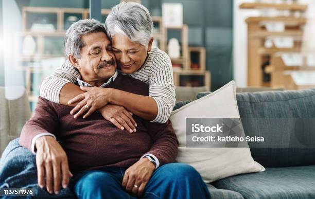 Hugs All The Way Stock Photo - Download Image Now - Senior Adult, Senior Couple, Happiness