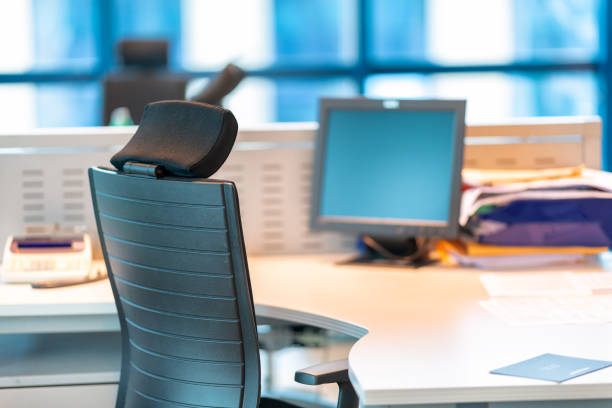 istock Modern office chair in business office. Corporate concept 1137574234