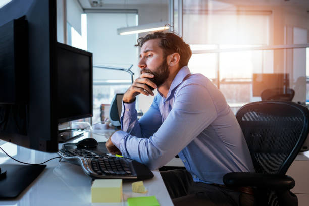 istock Young business man working at the office 1137574473