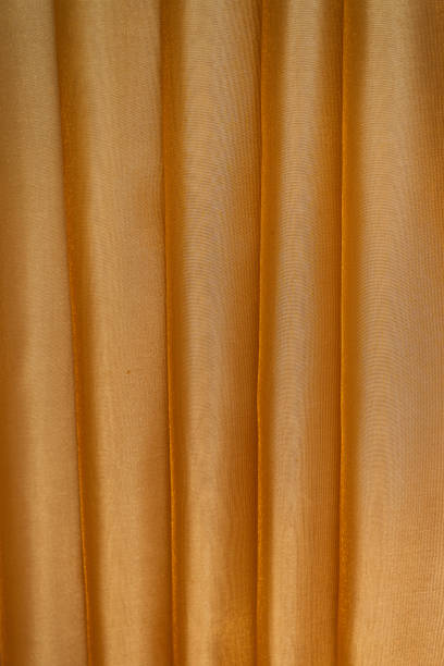 istock Vertical folds on organza curtains for background 1137580382
