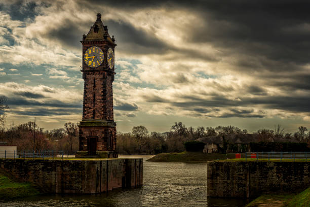 historic water level tower in Ludwigshafen