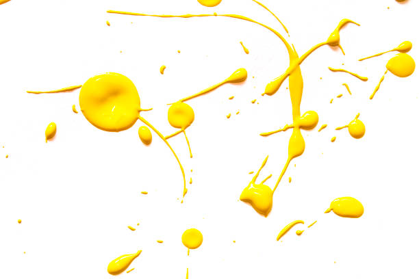 istock Yellow Messy Paint Splatters Background 1137583404