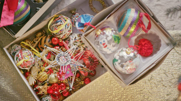 istock Winter is over. Hiding Christmas decorations 1137583501