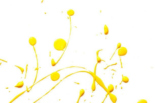 istock Yellow Messy Paint Splatters Background 1137583562