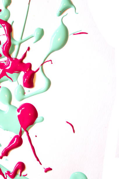 istock Pink and Blue Messy Paint Splatters Background 1137585666