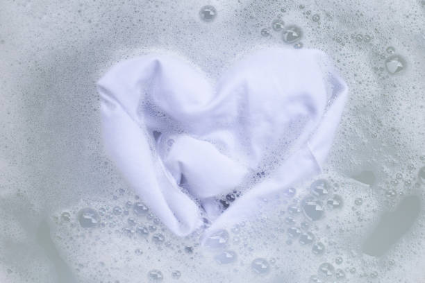 istock Soak a cloth before washing, white cloth 1137585738
