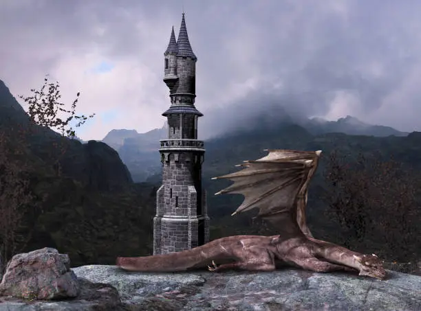 Photo of Fairy Tale Fantasy Dragon Tower