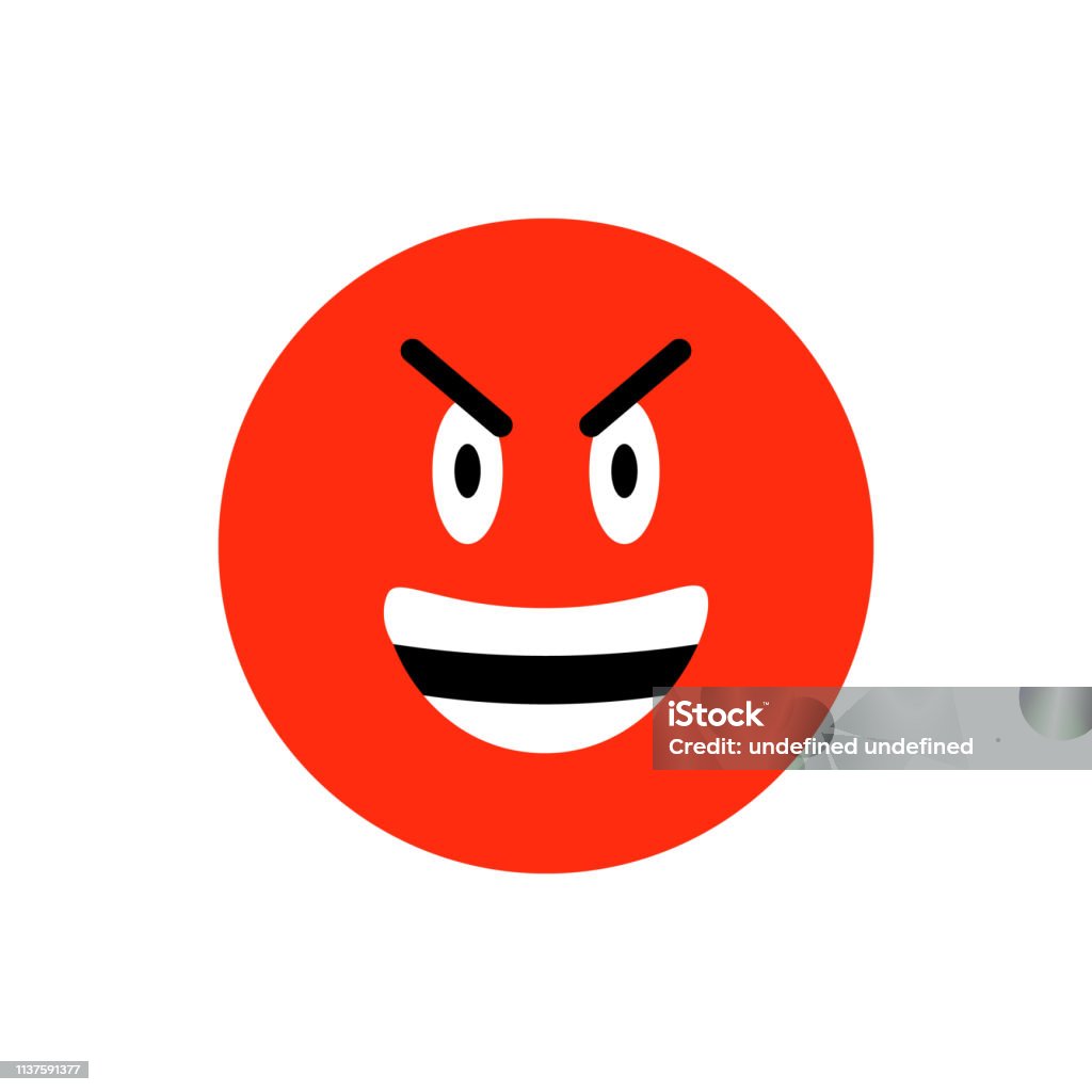 Angry Face Emoji Icon Funny Emoticon Circle Symbol Angry Devil And  Sarcastic Face For Mobile Keyboard App Messenger Expressive Cartoon Avatar  On White Background Stock Illustration - Download Image Now - iStock