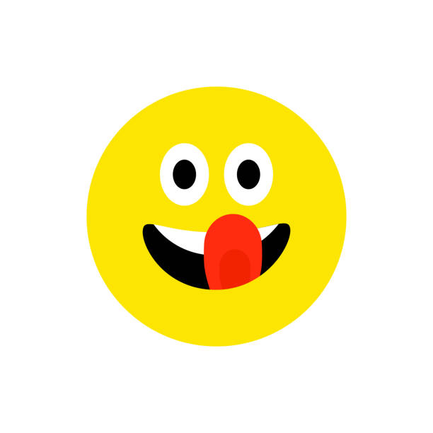 Happy Face Smiling Emoji With Open Mouth Funny Smile Flat Style Cute Emoticon Symbol Smiley Laugh Icon For Mobile App Messenger Expressive Cartoon Avatar On White Backdrop Stock Illustration - Download Image Happy Face Smiling Emoji With Open Mouth Funny Smile Flat Style Cute Emoticon Symbol Smiley Laugh Icon For Mobile App Messenger Expressive Cartoon Avatar On White Backdrop Stock Illustration - Download Image
