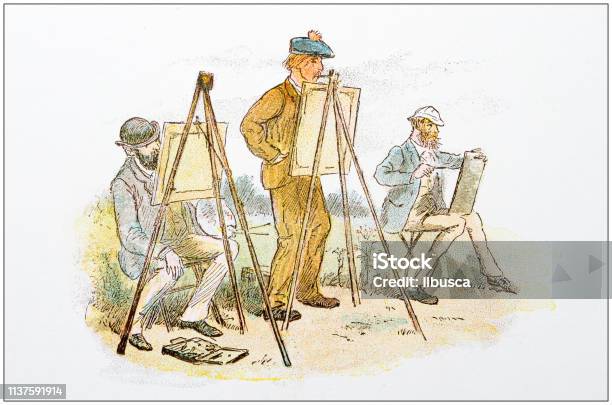 Antique Illustration By Randolph Caldecott Painters Stock Illustration - Download Image Now