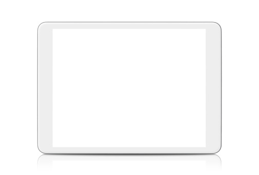 White Digital Tablet isolated on white