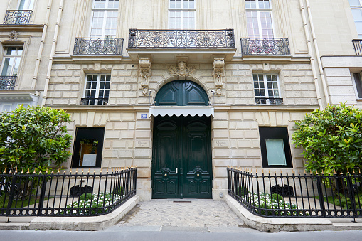 Paris, France - July 22, 2017: Christian Dior building, maison in avenue Montaigne 30 in Paris, France.