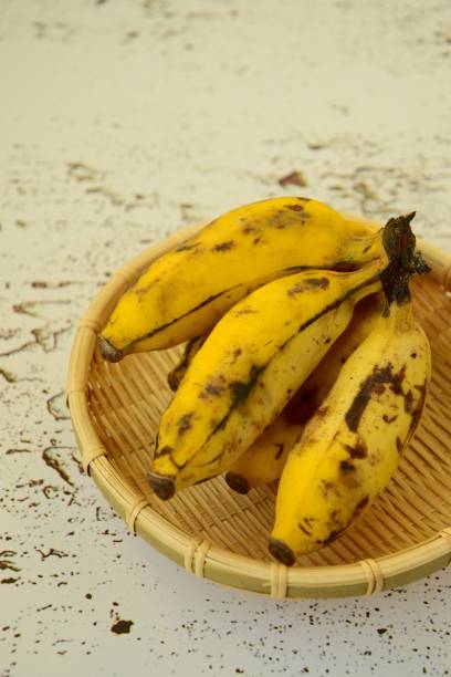 istock Fresh organic Latundan bananas (Tundan, Silk bananas, Pisang raja sereh, Manzana or Apple bananas) 1137596072