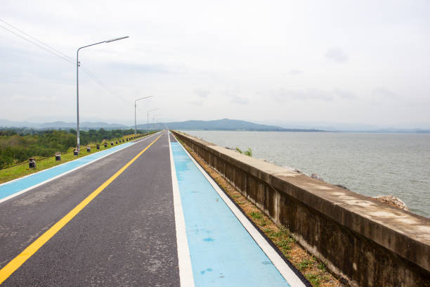 istock Running track over the dam 1137600915