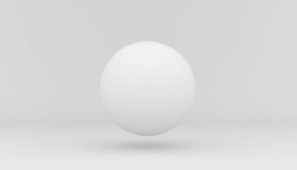 floating sphere - white molecule imagens e fotografias de stock