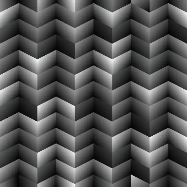Vector illustration of Abstract dark seamless background pattern with rhomboids.