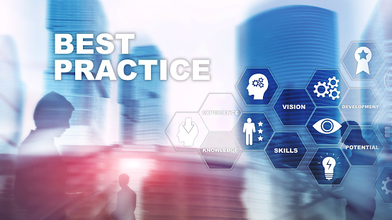 Best practice on virtual screen. Business, Technology, Internet and network concept.