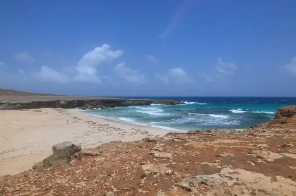 Gorgeous look at Daimari Beach on the eastern coast of Aruba.