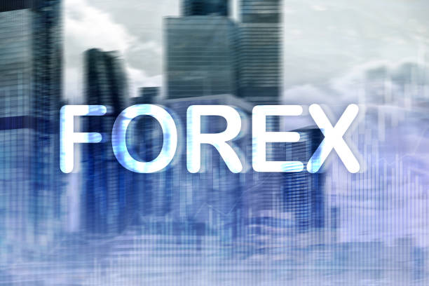 istock Forex trading and investment concept on double exposure blurred background. 1137609820
