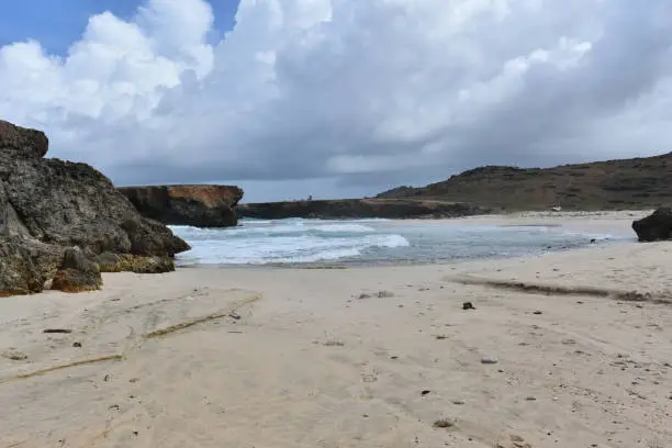 Boca Keto a remote beach on the east coast of Aruba.
