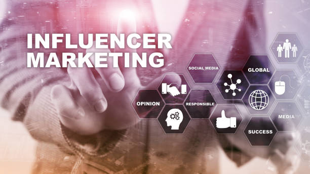 istock Influencer marketing concept in business. Technology, Internet and network. Abstract background mixed media. 1137611111