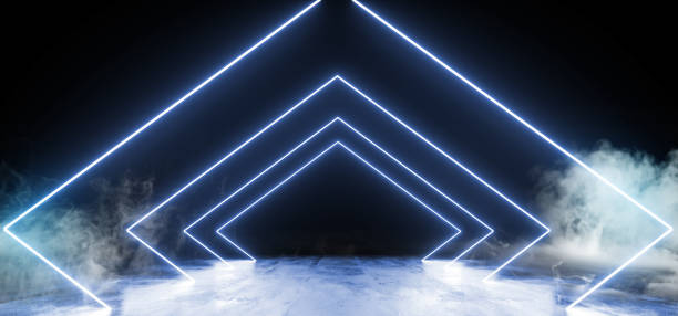 istock Smoke Abstract Neon Dark Grunge Concrete Background Asphalt Optical Illusion Fluorescent Blue Vibrant Glowing Empty Space Sci Fi Futuristic Virtual Reality Stage 3D Rendering 1137611221