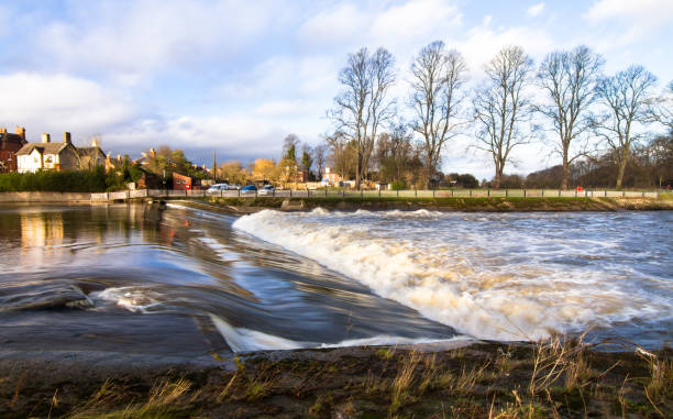 istock Manmade weir in Shrewsbury, England 1137620150