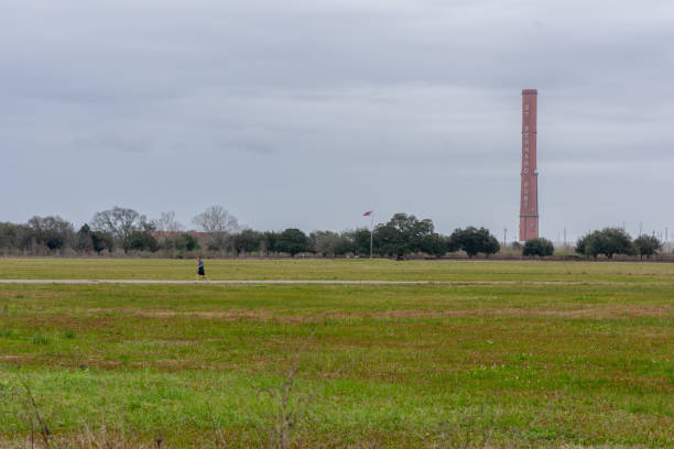 New Orleans, Louisiana / USA - February 15, 2019: People exploring the historic Chalmette Battlefield, site of the Battle of New Orleans in the War of 1812. The site is now a beautiful, peaceful park.