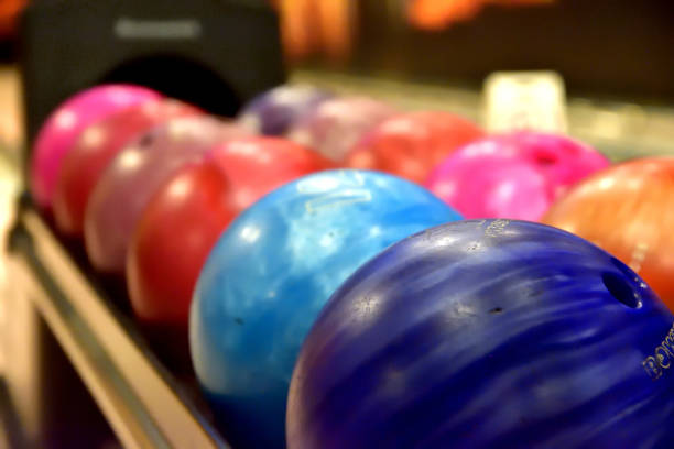 istock Bowling balls on the rack 1137621645