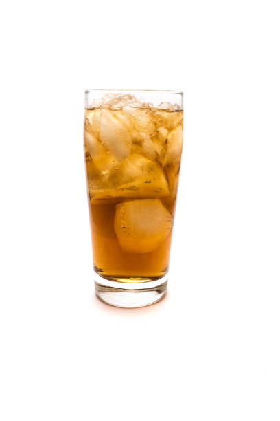 istock Peach iced tea isolated on white background 1137625223