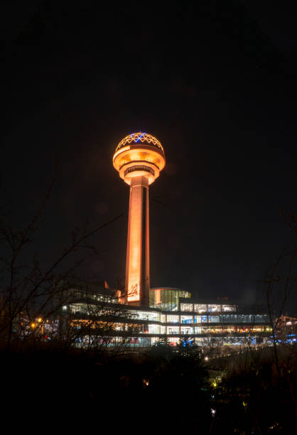 istock Atakule tower with Atakule shopping mall in the evening, long exposure 1137626657