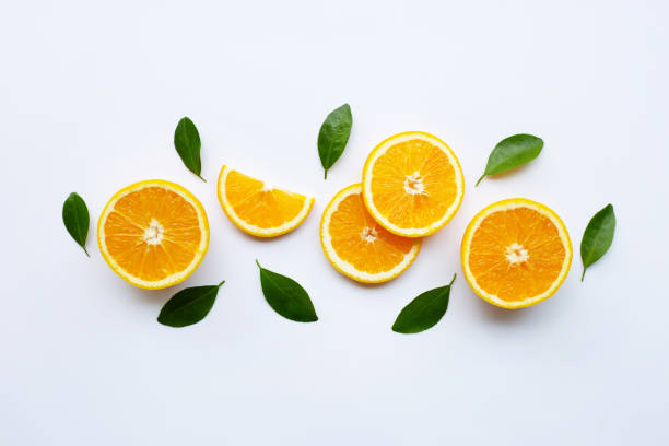 istock Fresh orange citrus fruit isolated on white 1137631211