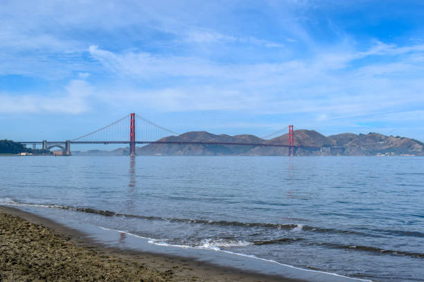 istock Golden Gate Bridge Panorama Seen From Beach on a Sunny Day 1137631217
